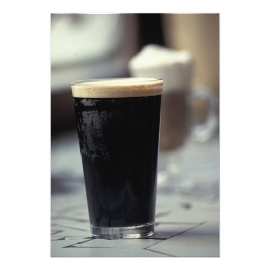 Ierland. Pint stout. Foto Afdruk (Voorkant)
