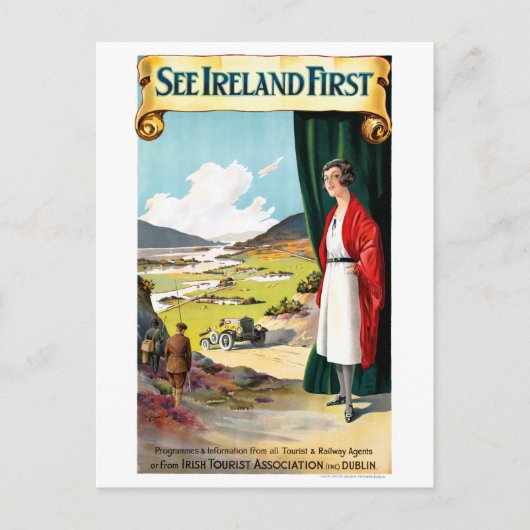 Ierland Poster herstelde Vintage Travel Briefkaart (Voorkant)