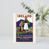 Ierland Poster herstelde Vintage Travel Briefkaart (Staand voorkant)