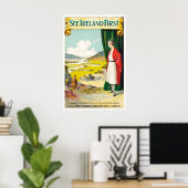Ierland Poster Ierse Kunst Reisprint (Thuiskantoor)