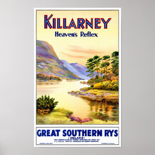 Ierland - Poster voor reisreizen teruggezet