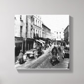  Ierland print, Galway High Street c1870 Canvas Afdruk (Voorkant)