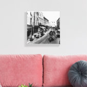 Ierland print, Galway High Street c1870 Canvas Afdruk (Insitu (Woonkamer))