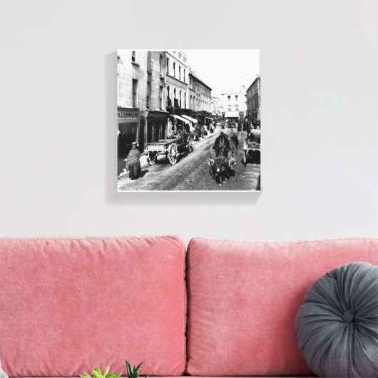  Ierland print, Galway High Street c1870 Canvas Afdruk (Insitu (Woonkamer))