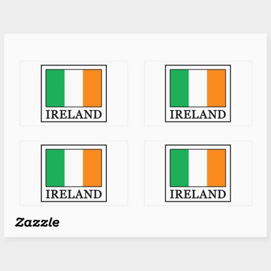 Ierland Rechthoekige Sticker (Vel)