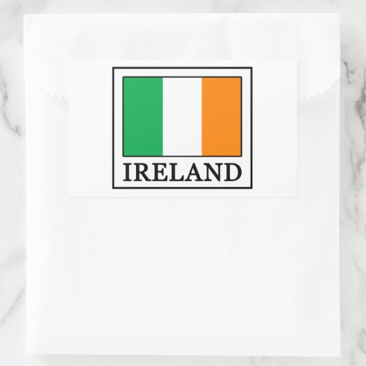 Ierland Rechthoekige Sticker (Tas)