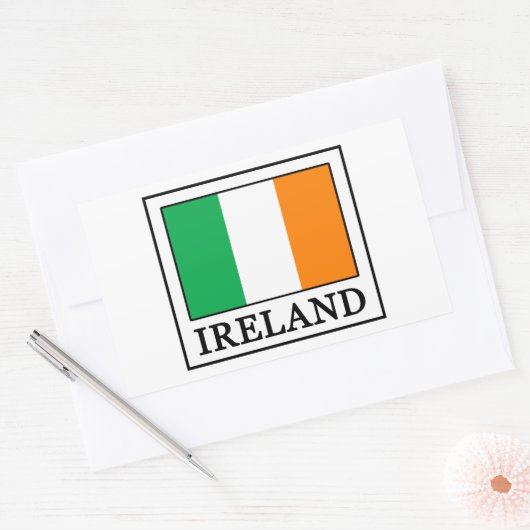 Ierland Rechthoekige Sticker (Envelop)