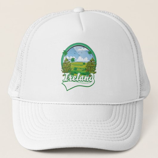 Ierland Reis logo Trucker Pet (Voorkant)