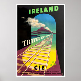 Ierland Reisposter Ierse Kunst CIE Spoorwegprint Poster