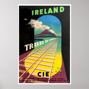 Ierland Reisposter Ierse Kunst CIE Spoorwegprint Poster