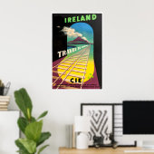 Ierland Reisposter Ierse Kunst CIE Spoorwegprint Poster (Thuiskantoor)