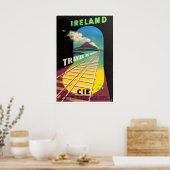 Ierland Reisposter Ierse Kunst CIE Spoorwegprint Poster (Keuken)
