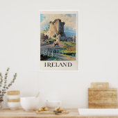 Ierland Reisposter Ierse Kunstprint Poster (Keuken)