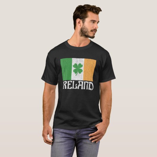 Ierland Retro Irish Flag Irish St Patricks Day Wom T-shirt (Voorkant volledig)