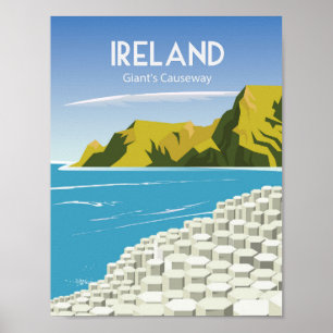 Ierland reus causeway Vintage poster