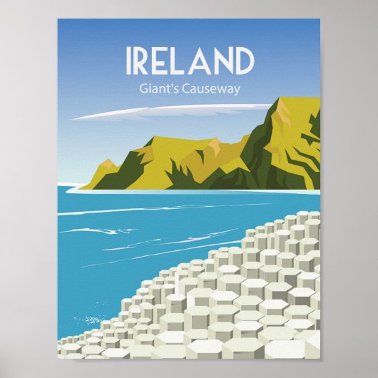 Ierland reus causeway Vintage poster (Voorkant)