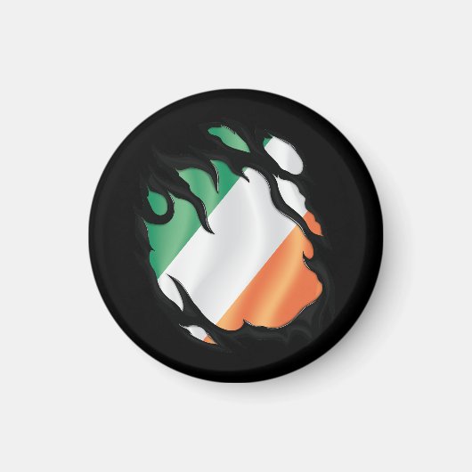 Ierland Ripped Flag Magneet (Voorkant)