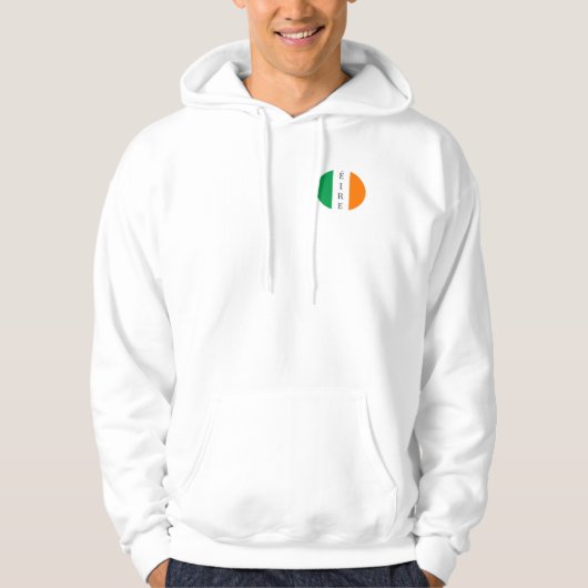 Ierland Rits Hoodie - Ovale Vlag (Voorkant)