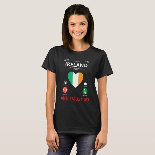 ierland roept de ierse vlag op t-shirt (Voorkant volledig)
