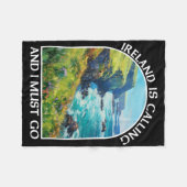 Ierland roept en ik moet gaan St. Patrick's Day Fleece Deken (Voorkant (Horizontaal))