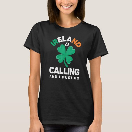 Ierland roept op en ik moet naar het Iers T-shirt (Voorkant)