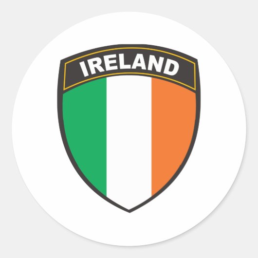 Ierland Ronde Sticker (Voorkant)