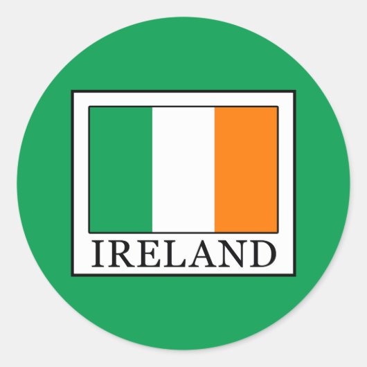 Ierland Ronde Sticker (Voorkant)