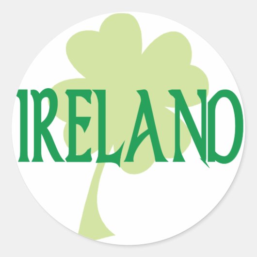Ierland Ronde Sticker (Voorkant)