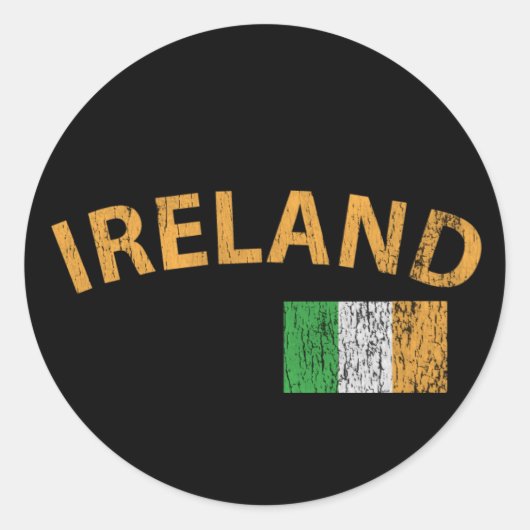 Ierland Ronde Sticker (Voorkant)