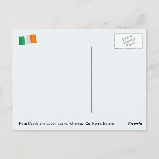 Ierland, Ross Castle, Killarney, Kerry (a) Briefkaart (Achterkant)