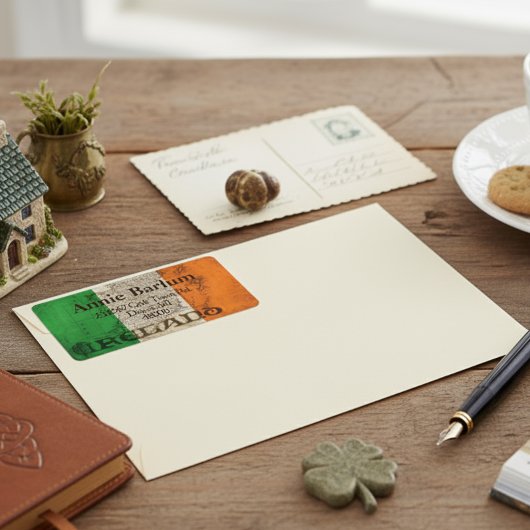 Ierland rustieke vlag retour adres labels