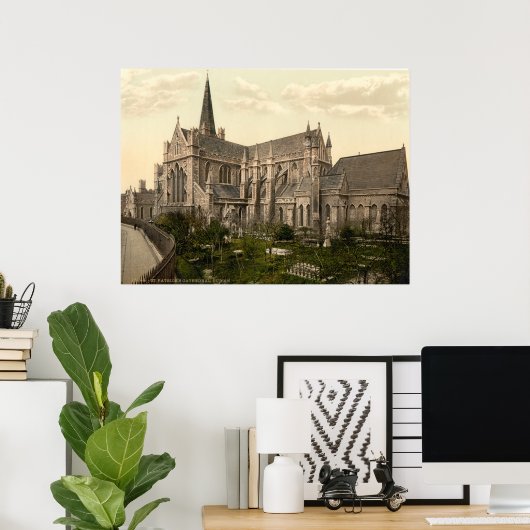  Ierland, Saint Patrick's Cathedral Dublin Poster (Thuiskantoor)