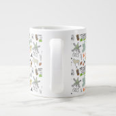 Ierland Schets Doodle Patroon Grote Koffiekop (Achterkant)