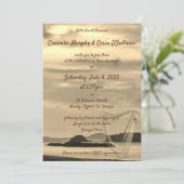 Ierland Schilderachtig huwelijksuitnodiging met Ir Kaart (Staand voorkant)