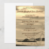 Ierland Schilderachtig huwelijksuitnodiging met Ir Kaart (Voorkant / Achterkant)