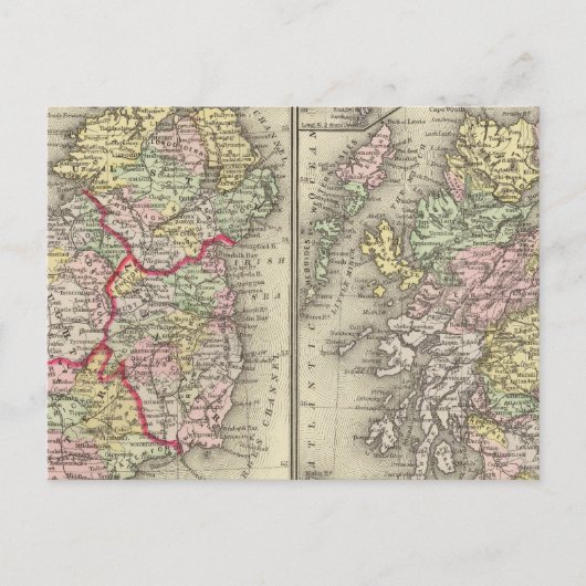Ierland, Schotland Briefkaart (Voorkant)