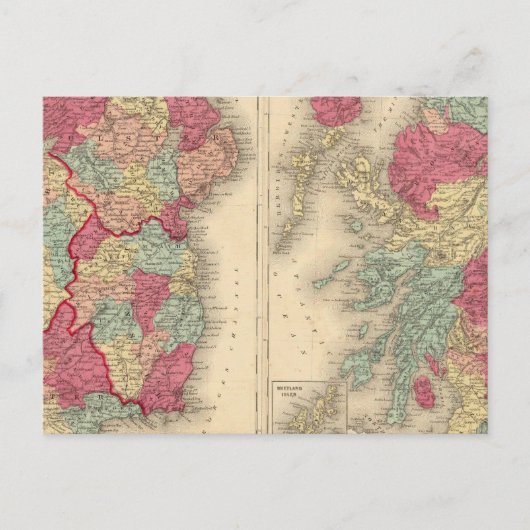 Ierland Schotland Briefkaart (Voorkant)