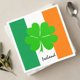 Ierland servetten, Lucky Clover, Ierse vlag Servet