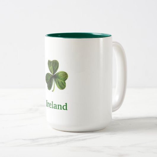 Ierland Shamrock - Coffee Mok (groot) (Voorkant rechts)