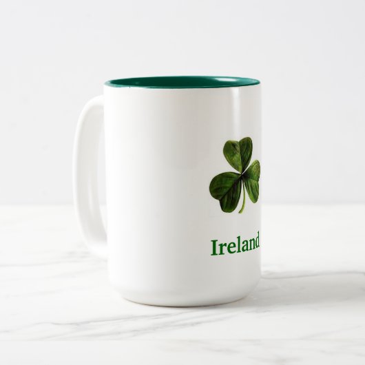 Ierland Shamrock - Coffee Mok (groot) (Voorkant links)