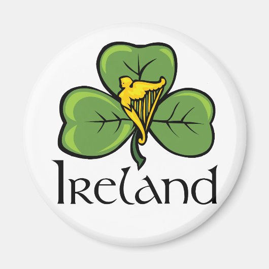 Ierland Shamrock en Harp Magneet (Voorkant)
