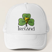 Ierland Shamrock en Harp Trucker Pet (Voorkant)
