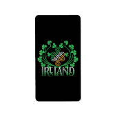IERLAND SHAMROCK ETIKET (Voorkant)