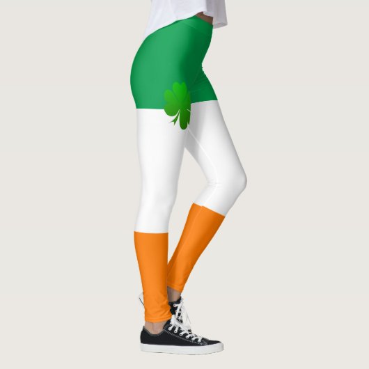 Ierland & Shamrock, Ierse mode van de vlag / sport Leggings (Rechts)
