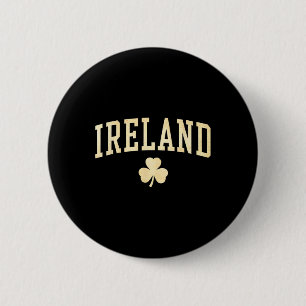 Ierland Shamrock Klaver Iers Gelukkig Groen Vintag Ronde Button 5,7 Cm
