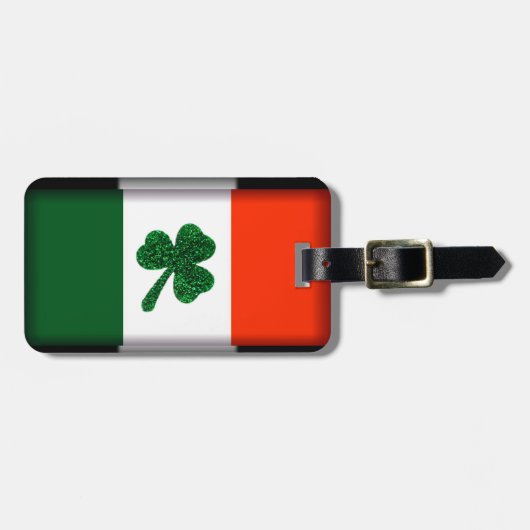 Ierland Shamrock Vlag Bagage Label (Voorkant horizontaal)