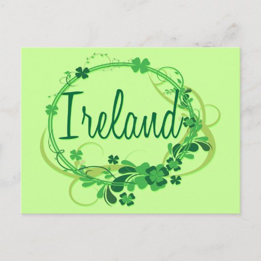 Ierland Shamrocks Briefkaart (Voorkant)
