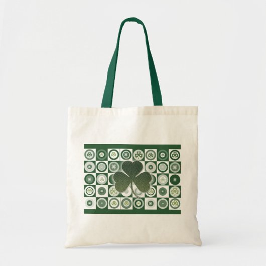 Ierland shamrocks canvas tassen (Voorkant)