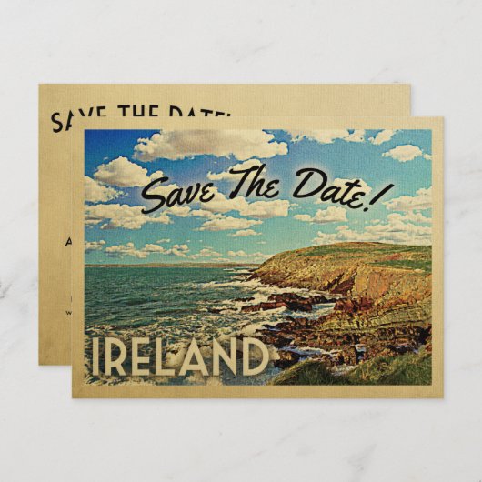 Ierland slaat de datum Briefkaarten op (Voorkant / Achterkant)