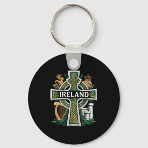 Ierland St Patrick Dag Keltisch Kruis Groen Vieren Sleutelhanger